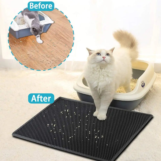 Cat Litter Mat Waterproof Urine Proof Kitty Litter Mat - TBPETS 